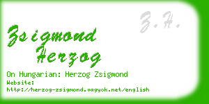 zsigmond herzog business card